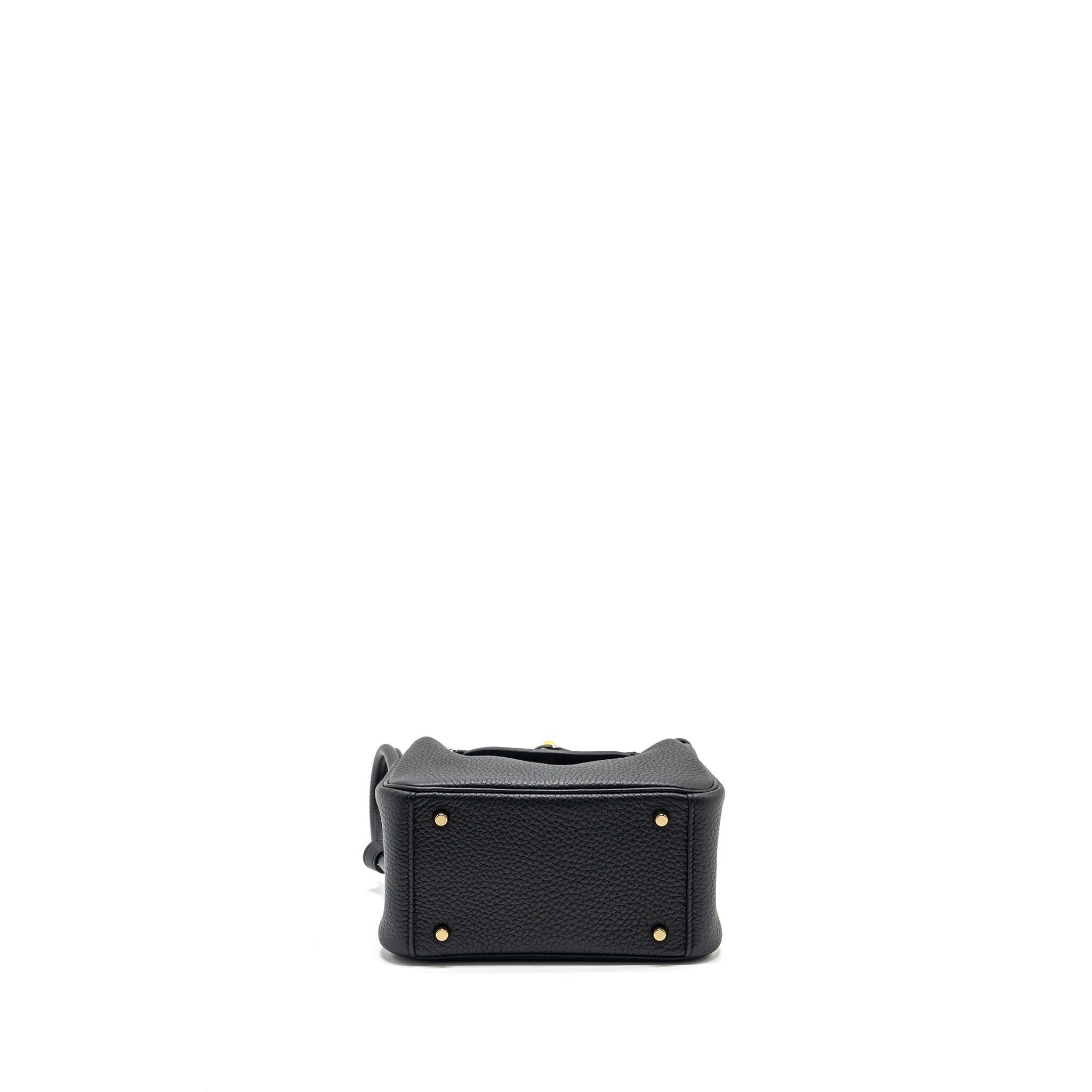 HERMES MINI LINDY CLEMENCE BLACK GHW