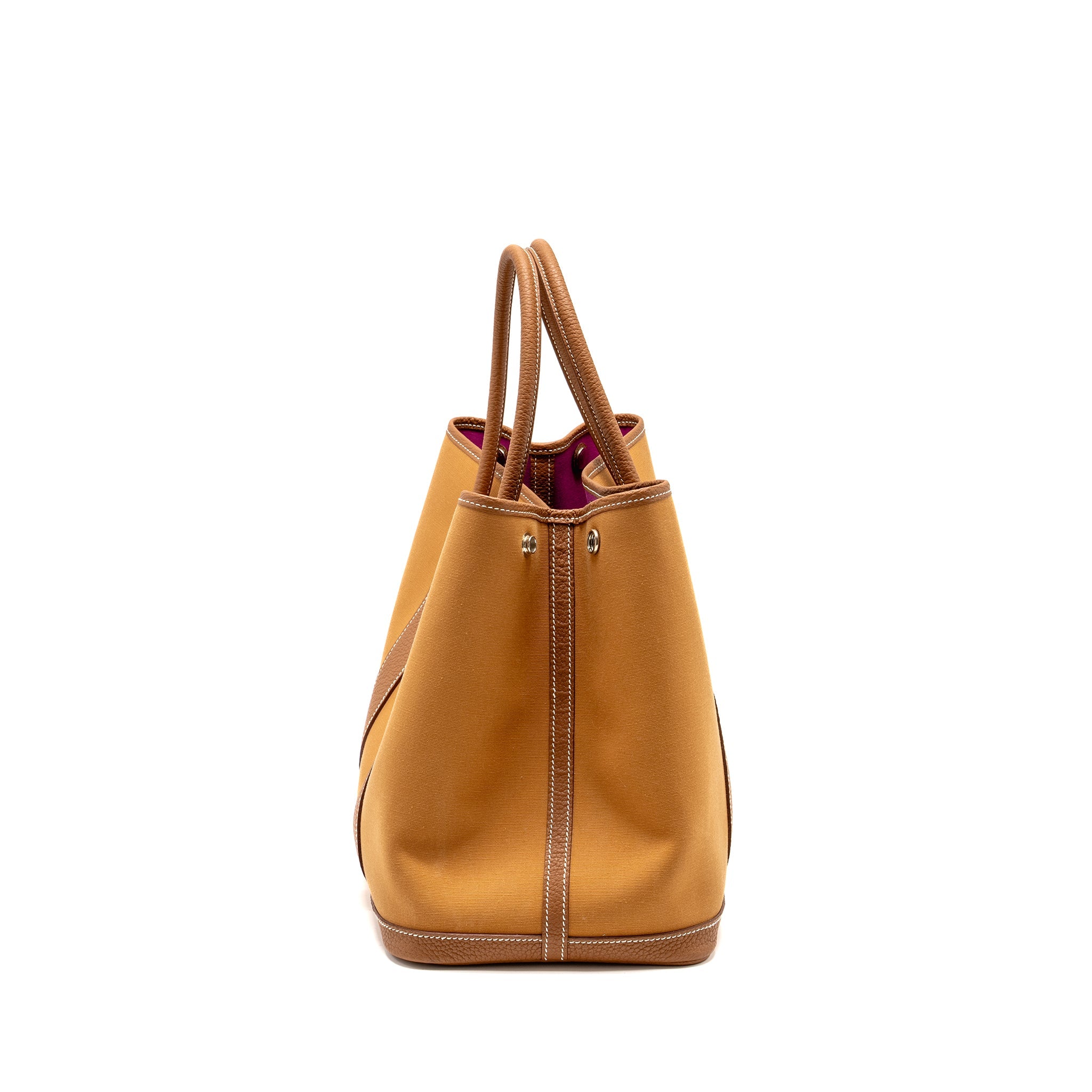 HERMES GARDEN PARTY 36 CANVAS/NEGONDA DUNE-MAGNOLIA/GOLD SHW