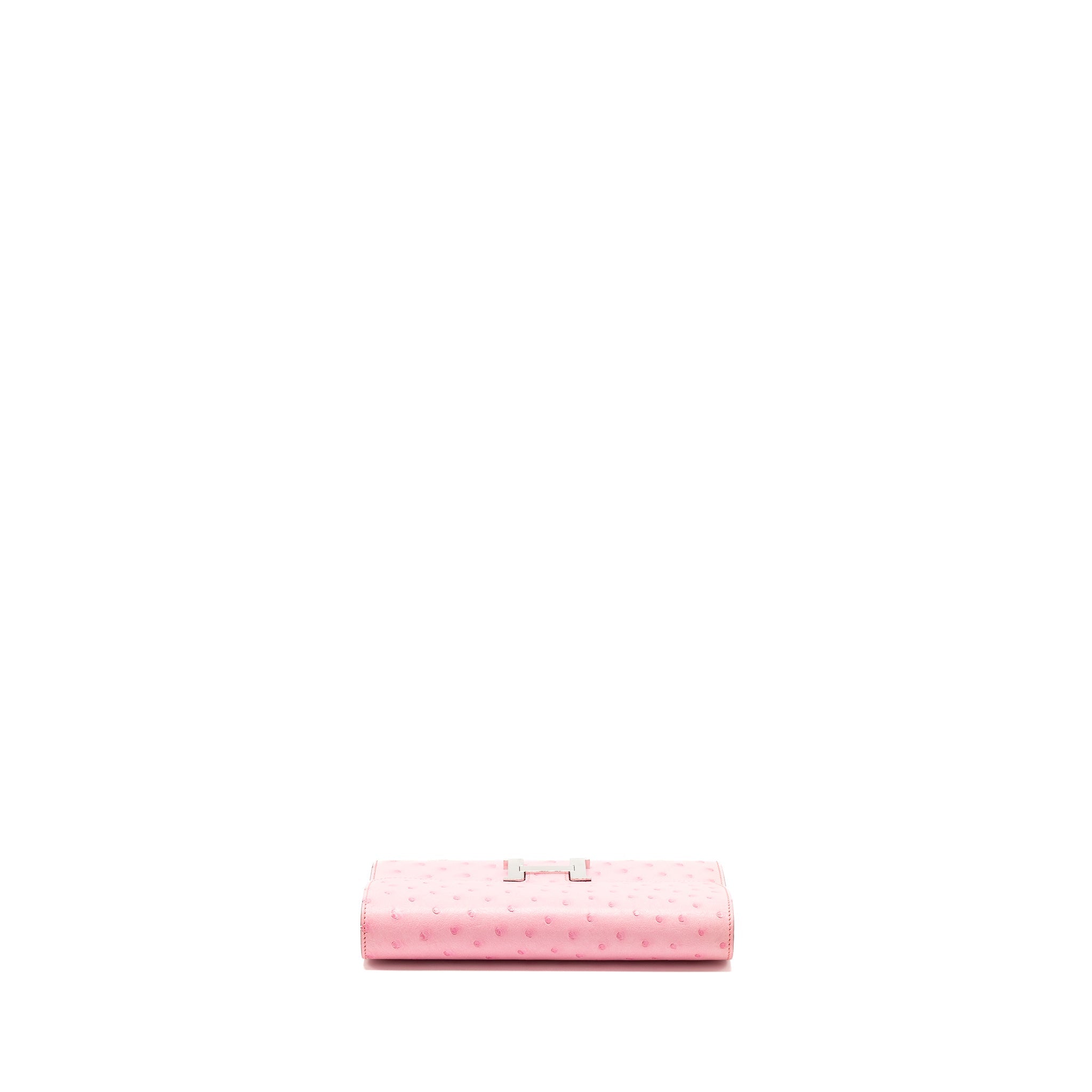 HERMES CONSTANCE TO GO OSTRICH BUBBLEGUM PINK SHW