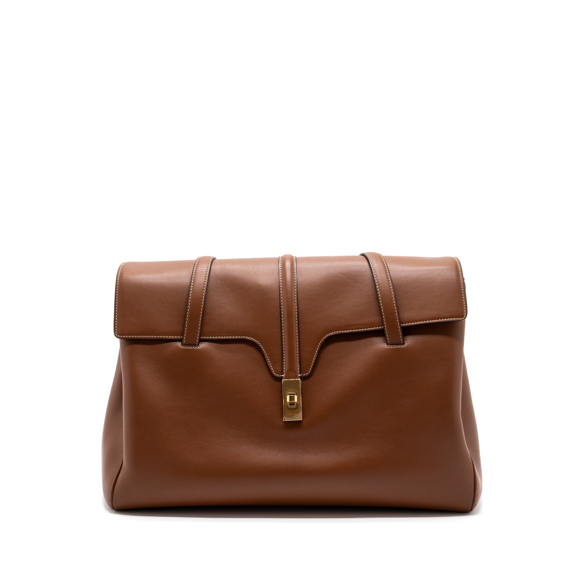 CELINE LARGE SOFT 16 BAG SMOOTH CALFSKIN TAN GHW