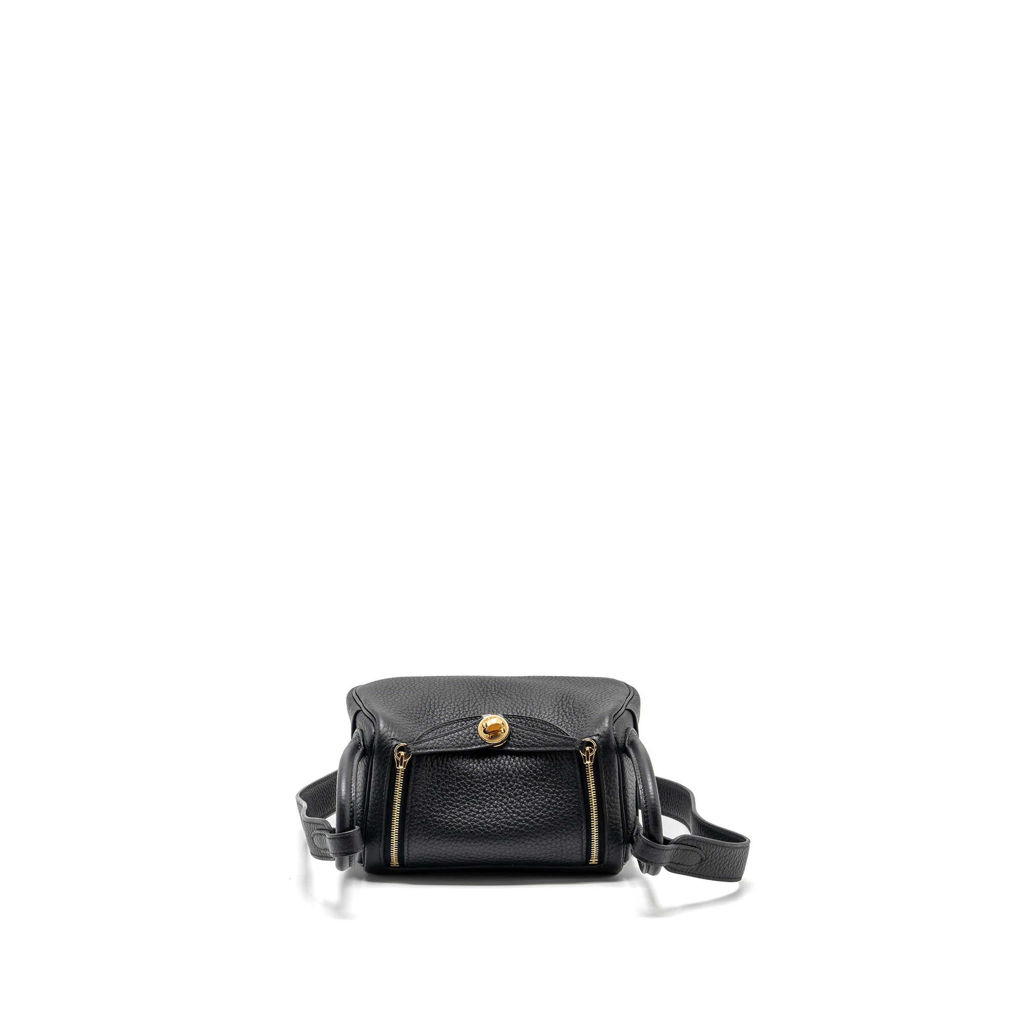 HERMES MINI LINDY CLEMENCE BLACK GHW
