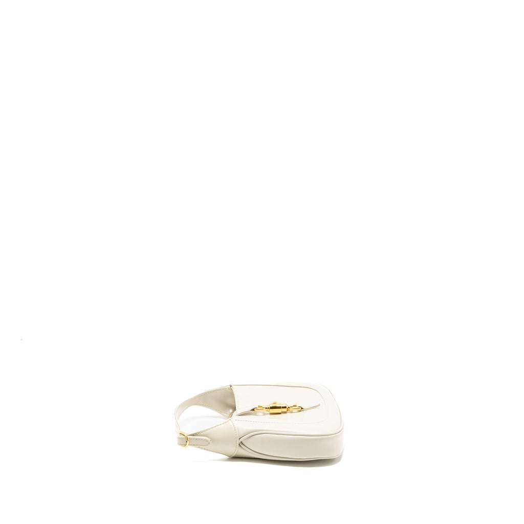 GUCCI JACKIE 1961 MINI SHOULDER BAG CALFSKIN WHITE GHW