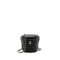CHANEL VANITY WITH CHAIN LAMBSKIN BLACK LGHW(MICROCHIP)