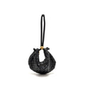 BOTTEGA VENETA MINI TURN POUCH LAMBSKIN BLACK GHW