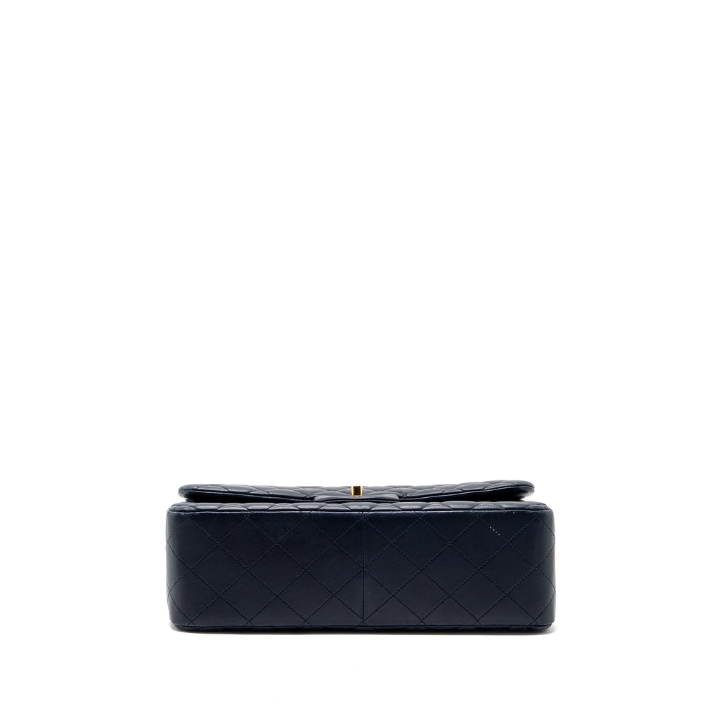 CHANEL JUMBO CLASSIC DOUBLE FLAP LAMBSKIN NAVY GHW