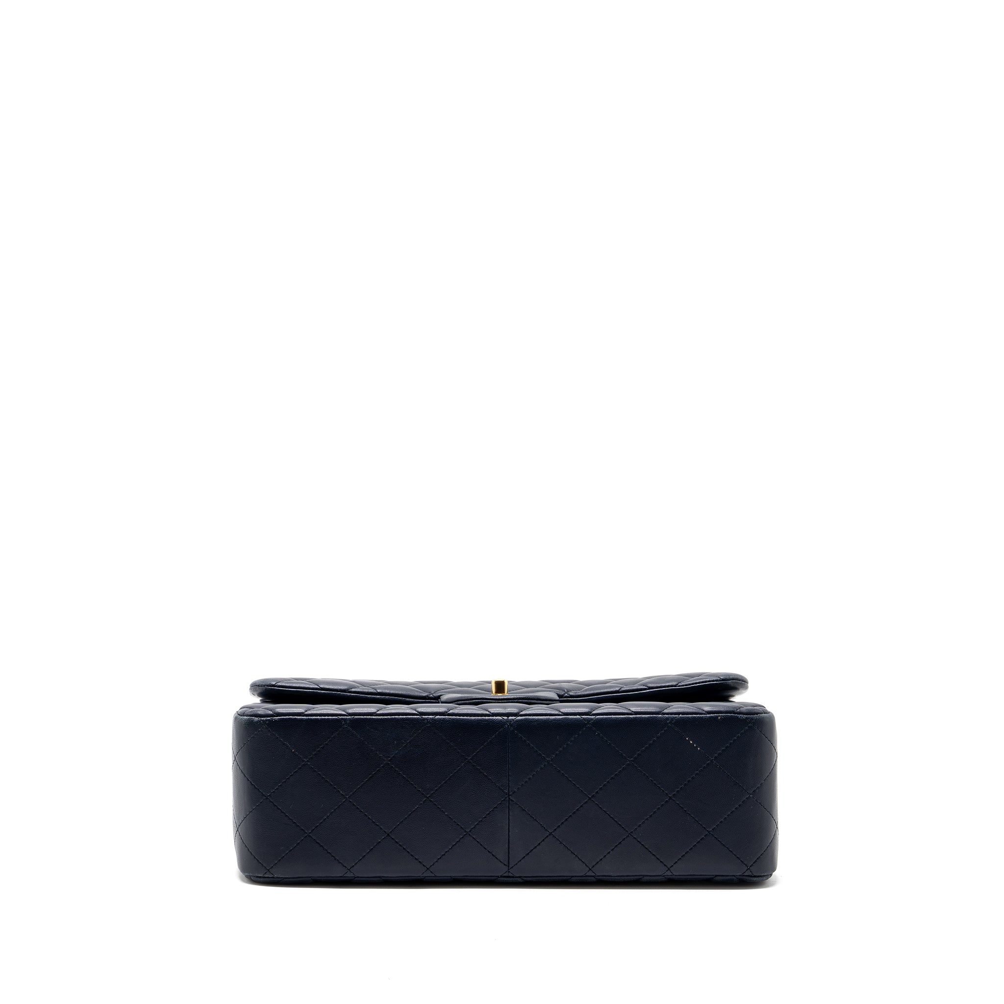 CHANEL JUMBO CLASSIC DOUBLE FLAP LAMBSKIN NAVY GHW
