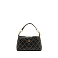 CHANEL VINTAGE QUILTED ZIP SHOULDER BAG CALFSKIN BLACK GHW