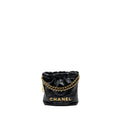 CHANEL MINI 22 BAG SHINY CALFSKIN BLACK GHW (MICROCHIP)