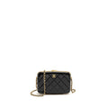 CHANEL 21A CC BOX WITH CHAIN PATENT BLACK GHW