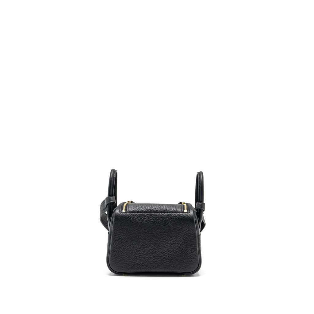HERMES MINI LINDY CLEMENCE BLACK GHW