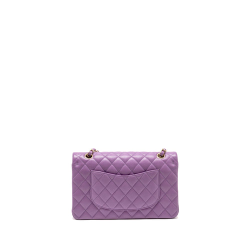 CHANEL MEDIUM CLASSIC DOUBLE FLAP BAG CAVIAR PURPLE LGHW (MICROCHIP)
