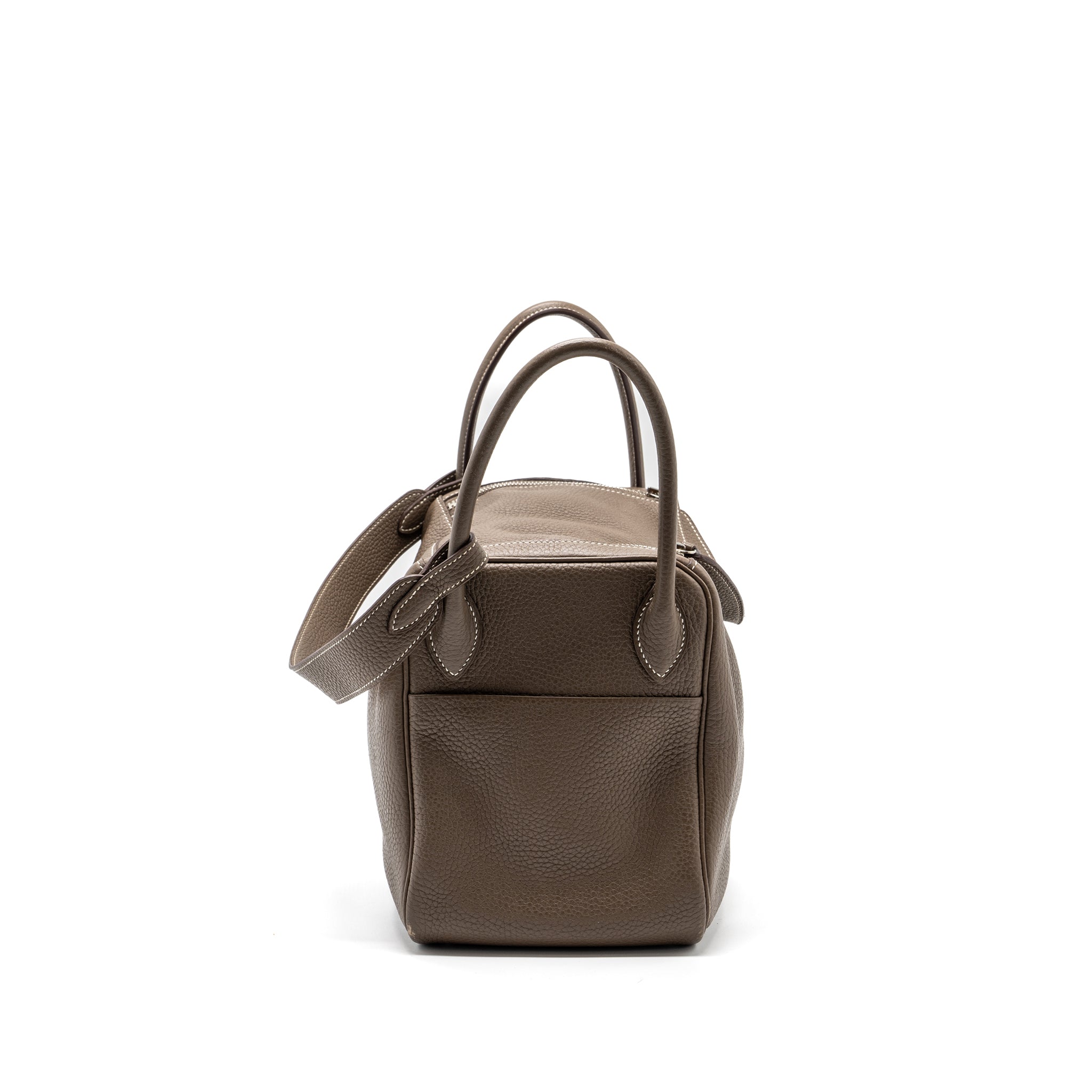 HERMES LINDY 30 CLEMENCE LEATHER ETOUPE SHW