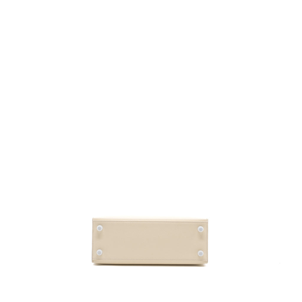 HERMES KELLY 25 EPSOM NATA / JAUNE POUSSIN / SESAME SHW