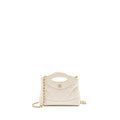 CHANEL MINI 31 CLUTCH WITH  CHAIN SHINY CALFSKIN WHITE LGHW (MICROCHIP)
