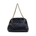 CHANEL JUST MADEMOISELLE BOWLING BAG LAMBSKIN DARK BLUE GHW