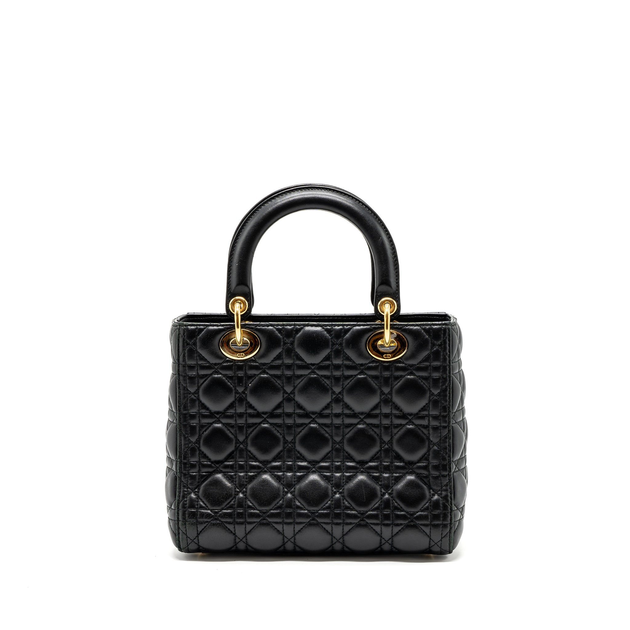 DIOR MEDIUM LADY DIOR LAMBSKIN BLACK GHW