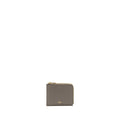 CELINE ZIPPED PURSE WITH REMOVABLE CARD HOLDER CALFSKIN / LAMBSKIN GREY / LIGHT BLUE GHW