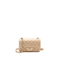 CHANEL MINI RECTANGULAR FLAP BAG LAMBSKIN METALLIC GOLD LGHW