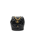 CHANEL 24C 19 BACKPACK SHINY LAMBSKIN BLACK MULTICOLOUR HARDWARE(MICROCHIP)