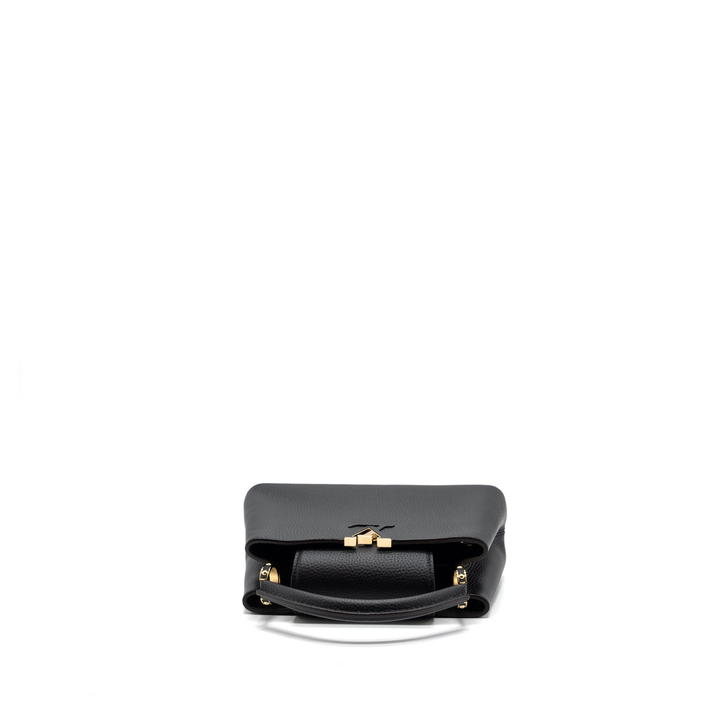 LOUIS VUITTON CAPUCINES BB TAURILLON BLACK GHW(NEW VERSION)