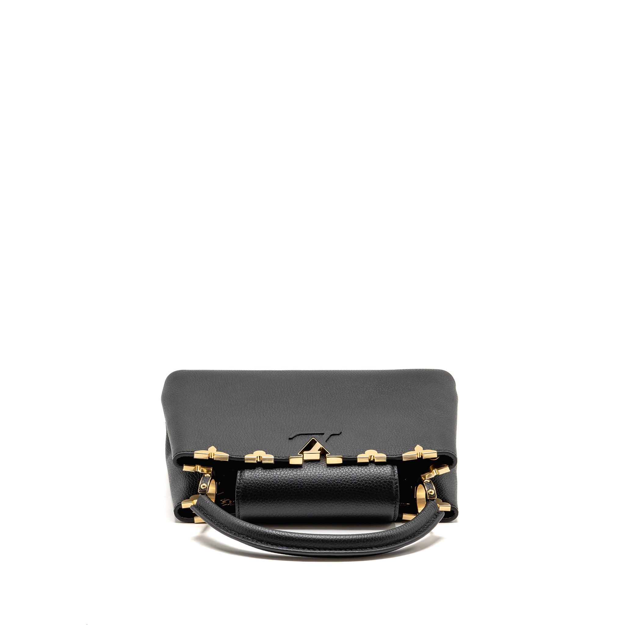 LOUIS VUITTON CAPUCINES MM TAURILLON LEATHER BLACK GHW