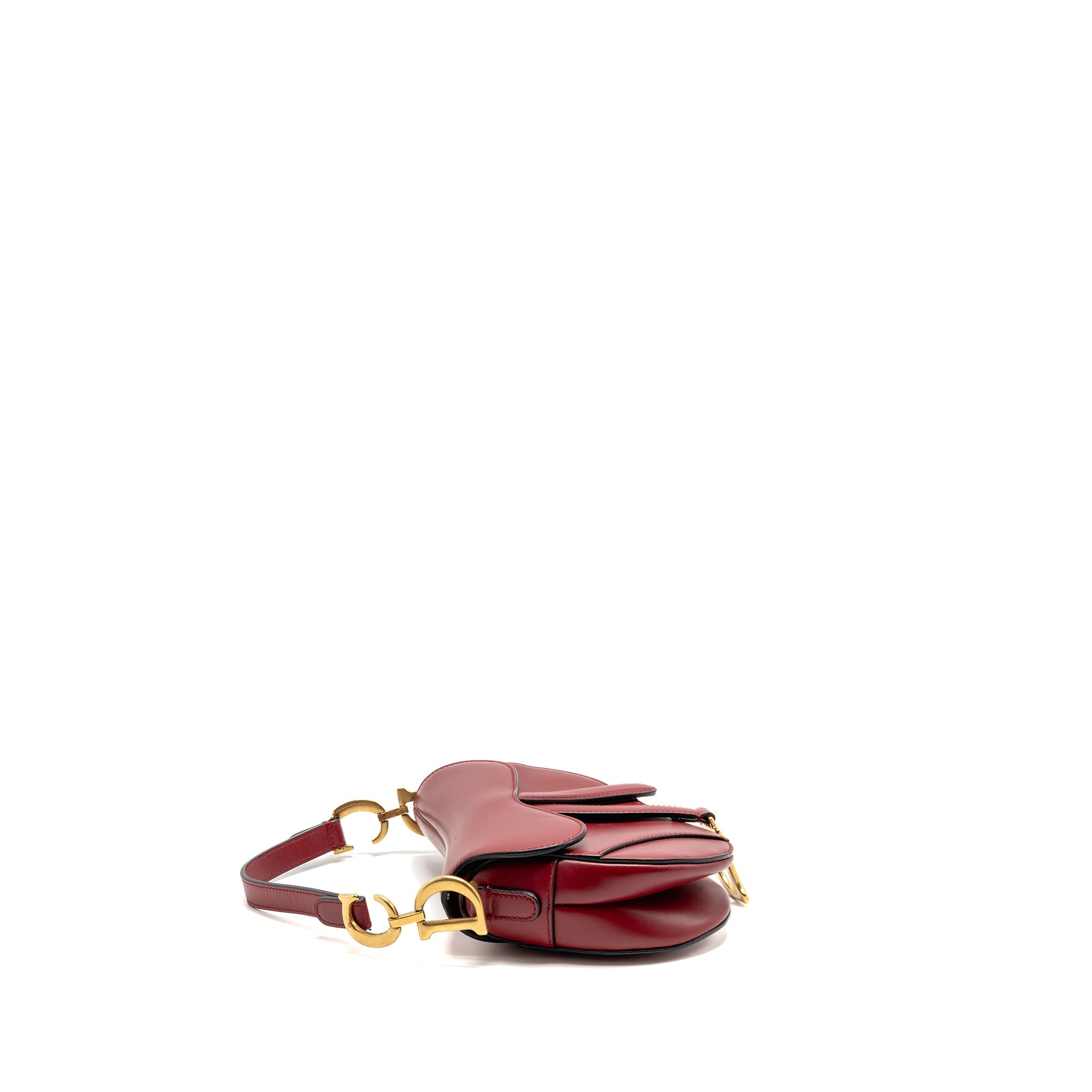 DIOR MINI SADDLE BAG CALFSKIN RED GHW