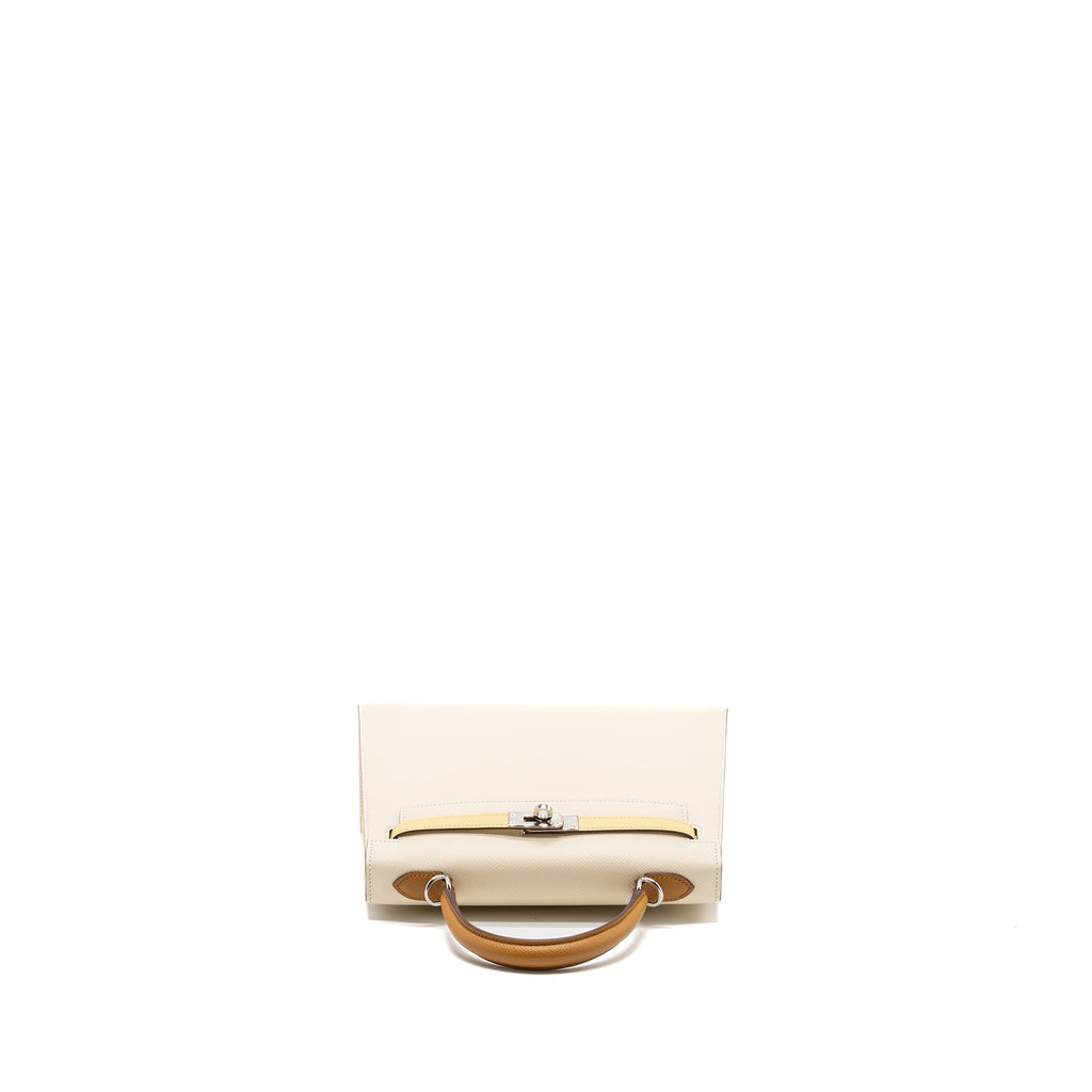 HERMES KELLY 25 EPSOM NATA / JAUNE POUSSIN / SESAME SHW