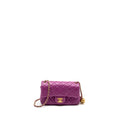 CHANEL PEARL CRUSH MINI RECTANGULAR FLAP BAG LAMBSKIN PURPLE GHW