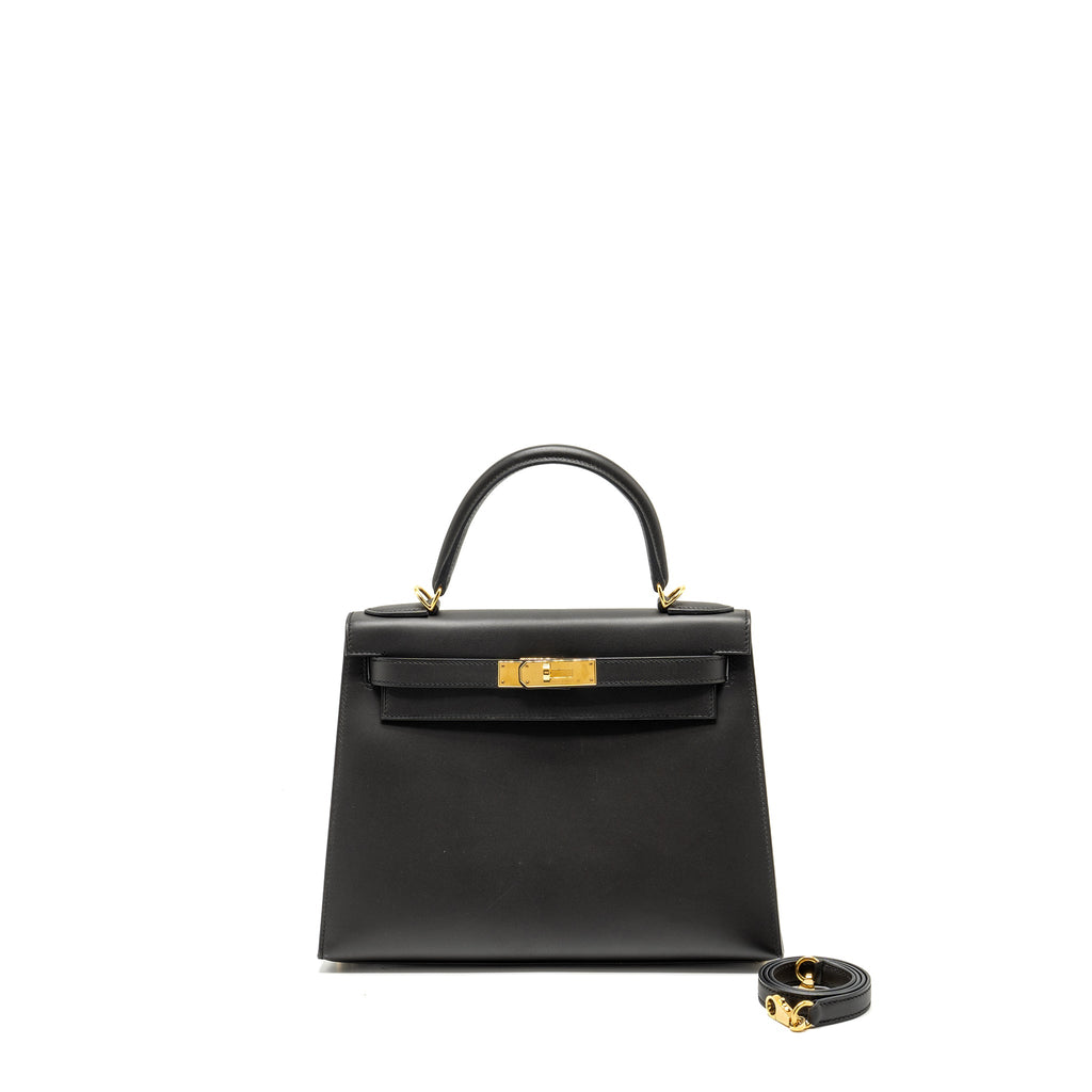 HERMES KELLY28 SOMBRERO EBENE GHW