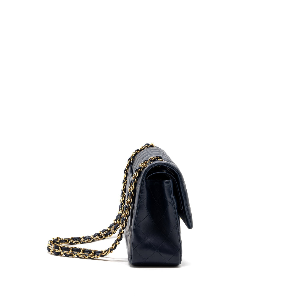CHANEL JUMBO CLASSIC DOUBLE FLAP LAMBSKIN NAVY GHW