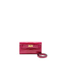 HERMES KELLY TO GO SHINY ALLIGATOR MISSISSIPPIENSIS ROSE MEXICO GHW