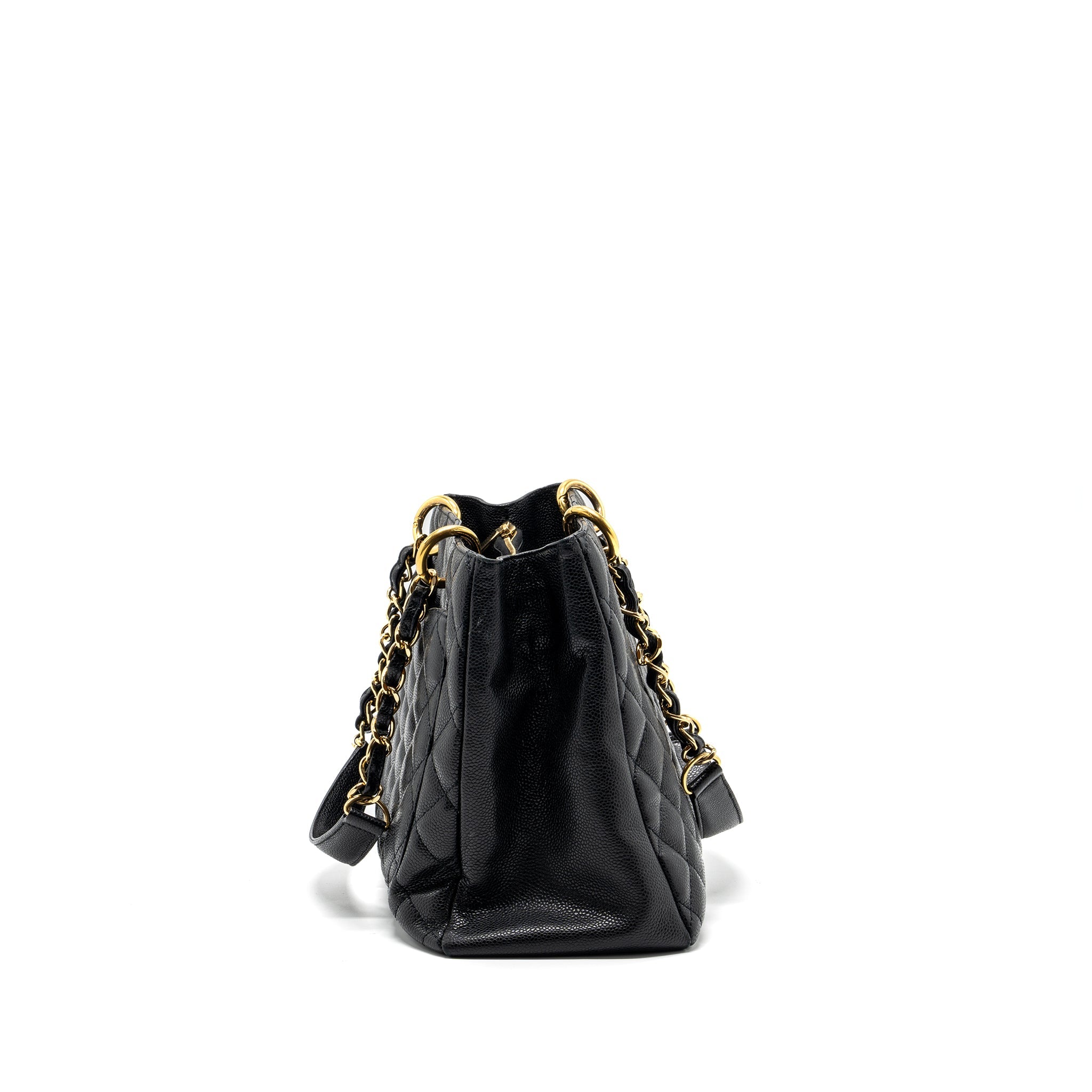 CHANEL GRAND SHOPPING TOTE CAVIAR BLACK GHW