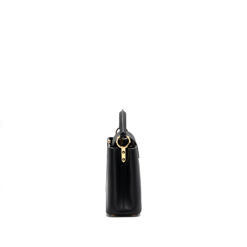 LOUIS VUITTON CAPUCINES BB TAURILLON BLACK GHW(NEW VERSION)