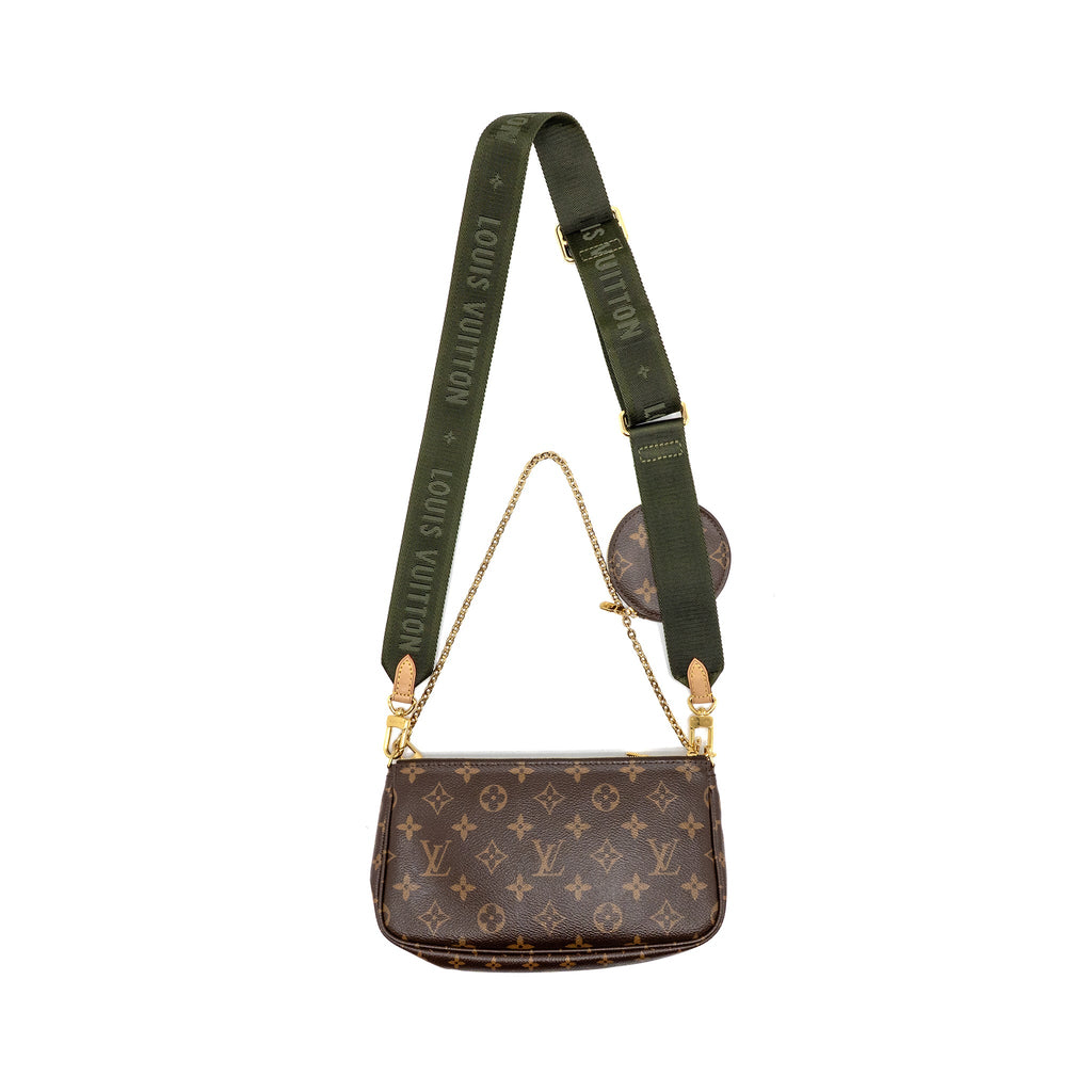 LOUIS VUITTON MULTI POCHETTE ACCESSOIRES MONOGRAM CANVAS KHAKI GHW