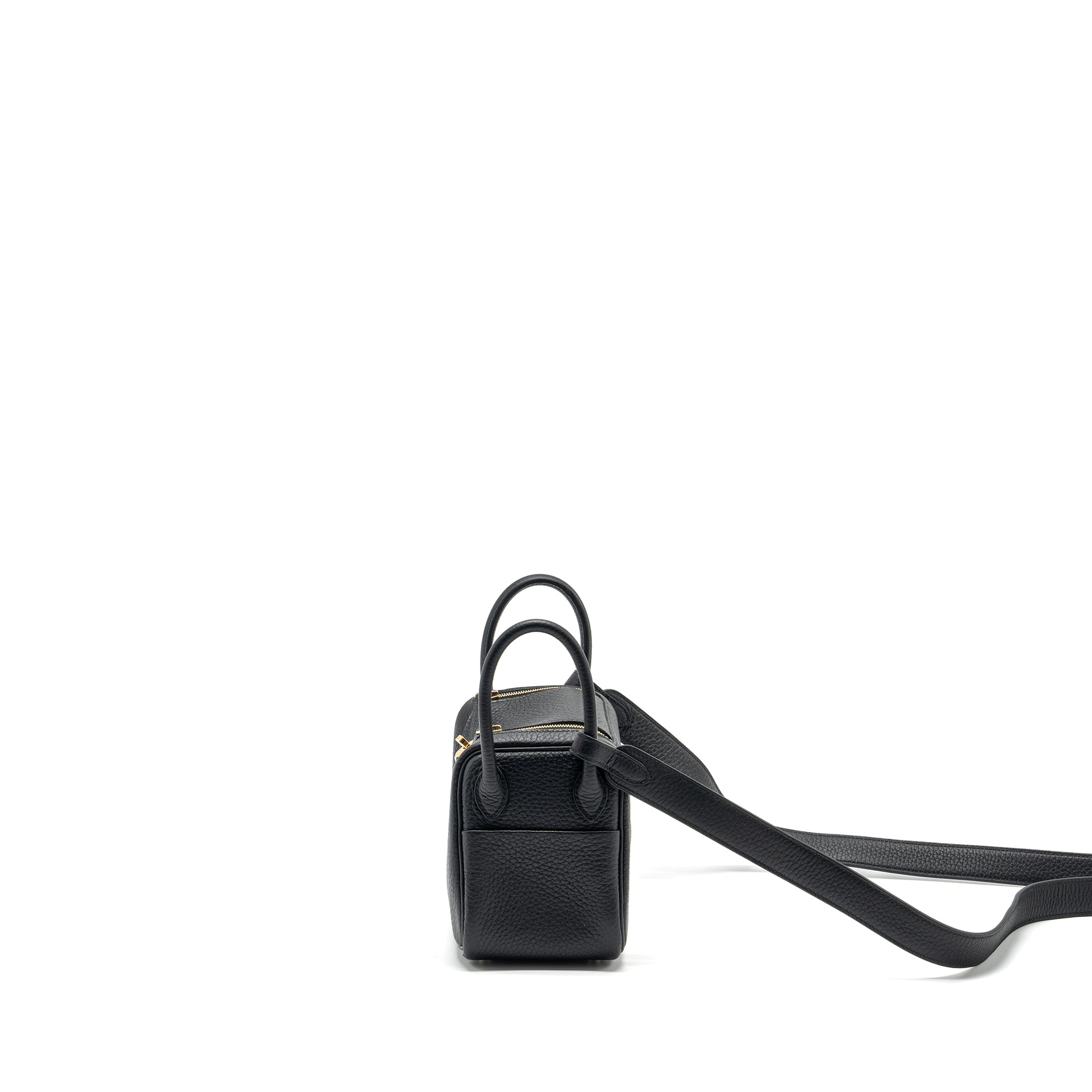 HERMES MINI LINDY CLEMENCE BLACK GHW
