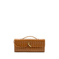 BOTTEGA VENETA ANDIAMO CLUTCH BAG LAMBSKIN BROWN GHW