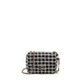 CHANEL MINI FLAP BAG WITH DETAILED CHAIN TWEED BLACK/WHITE LGHW (MICROCHIP)