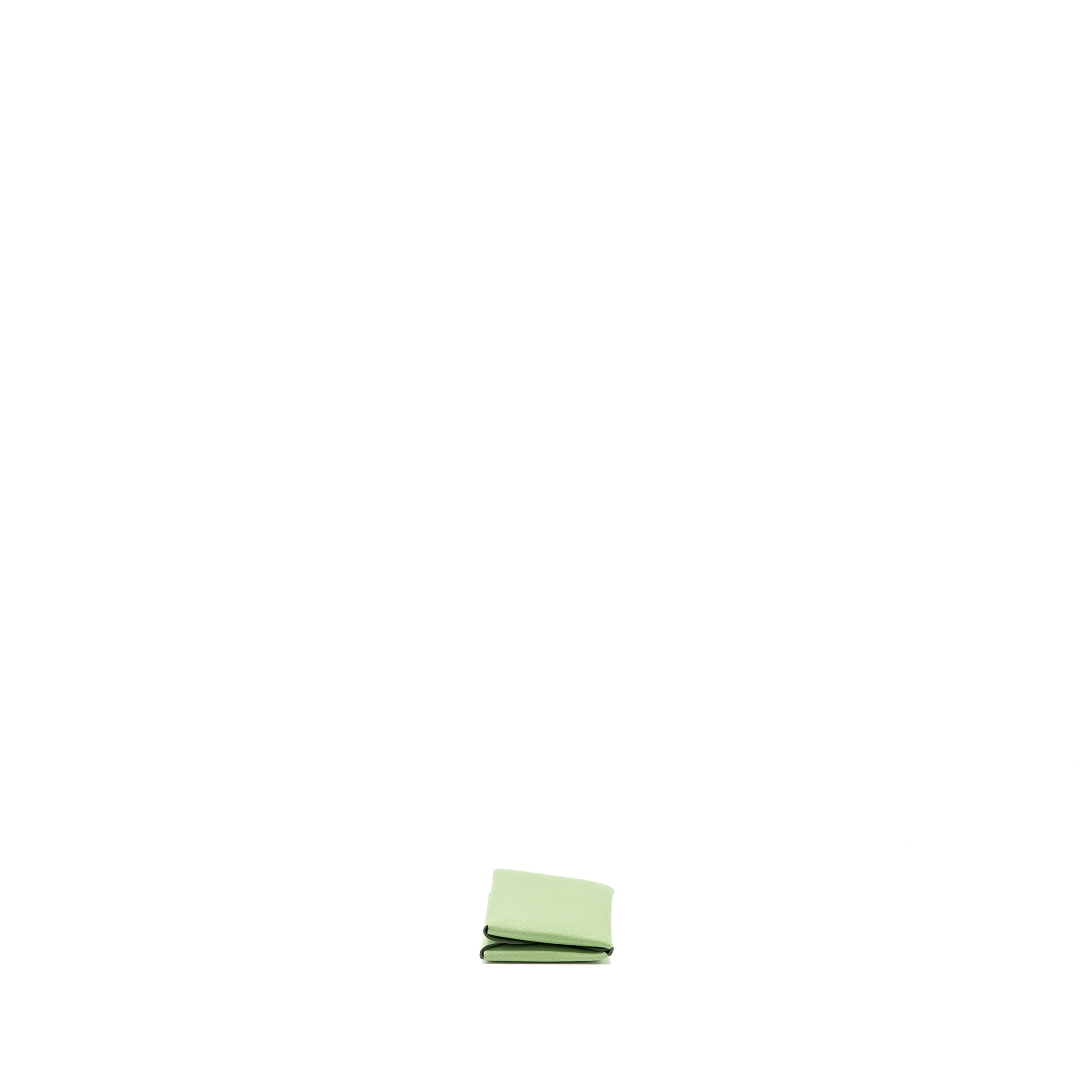 HERMES CALVI CARD HOLDER EPSOM VERT CRIQUET SHW