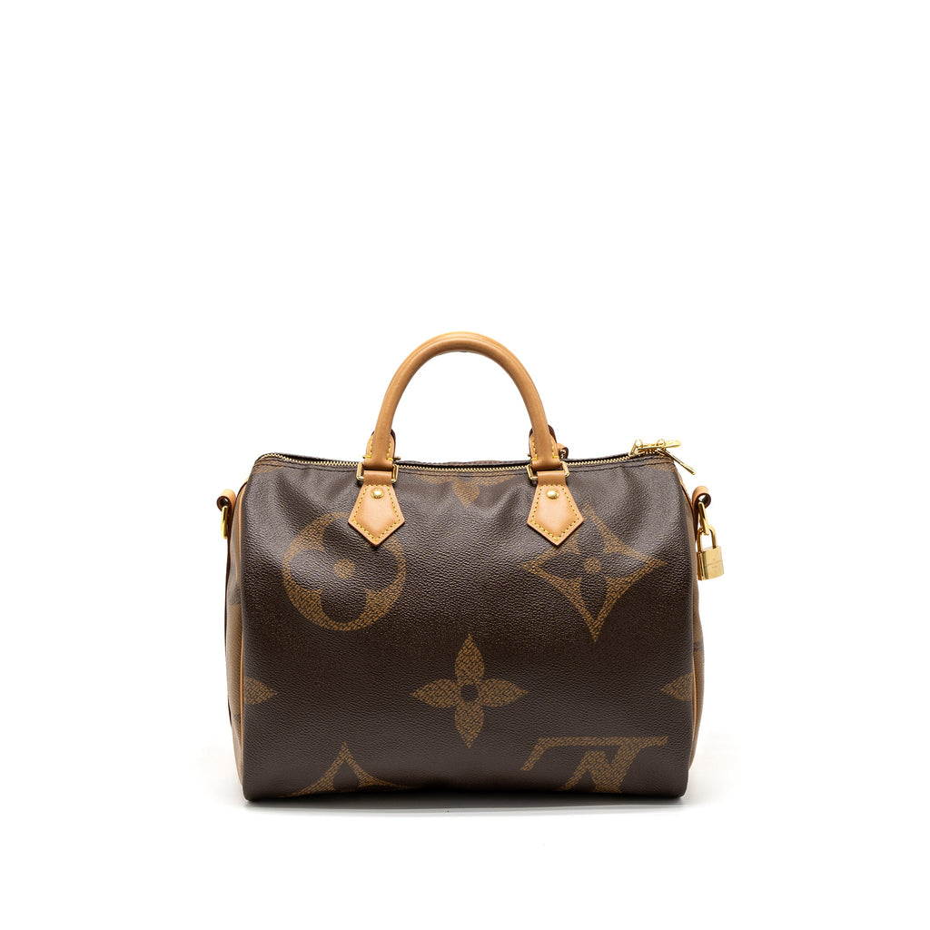 LOUIS VUITTON SPEEDY 30 BANDOULIERE GIANT MONOGRAM REVERSE CANVAS GHW