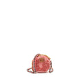 CHANEL 19 ROUND PURSE WITH CHAIN SEQUINS PINK MULTICOLOUR HARDWARE