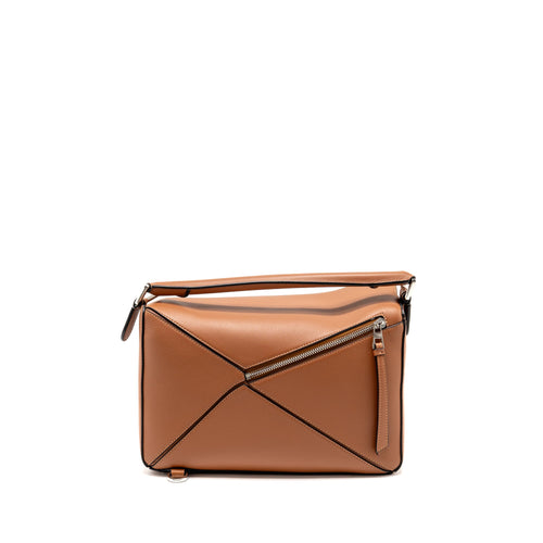 LOEWE MEDIUM PUZZLE BAG CALFSKIN TAN SHW
