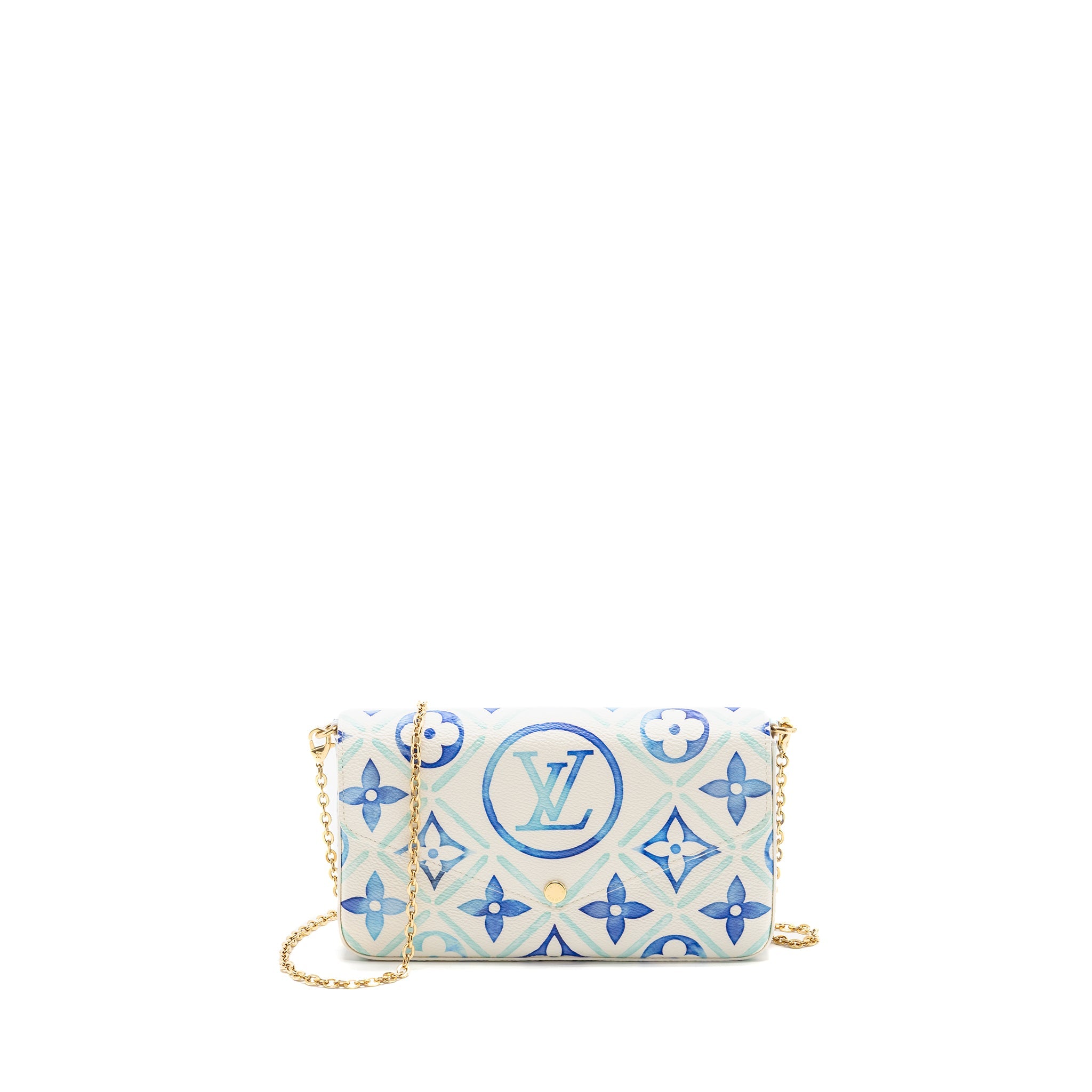 LOUIS VUITTON FELICIE POCHETTE MONOGRAM CANVAS BLUE/MULTICOLOUR GHW