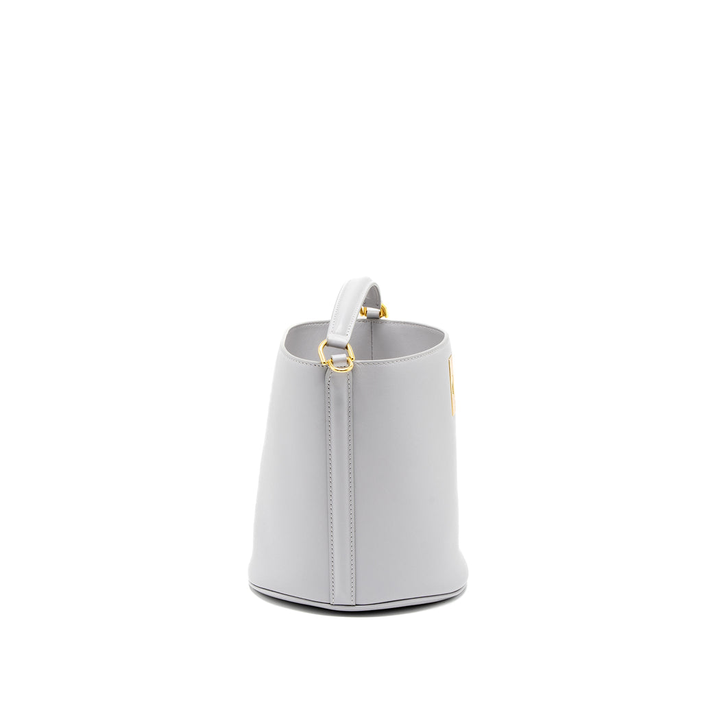 CELINE TEEN BUCKET BAG CALFSKIN LIGHT GREY GHW