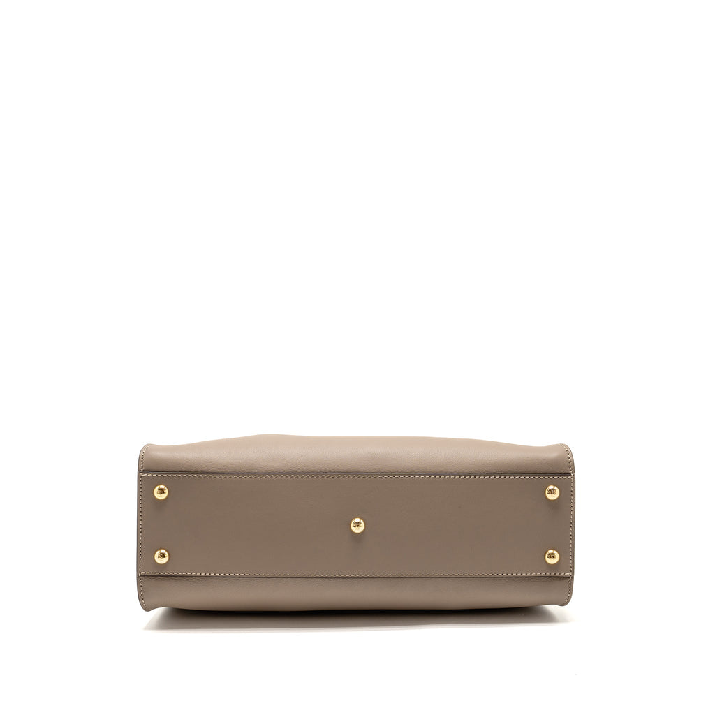FENDI MEDIUM PEEKABOO BAG CALFSKIN BEIGE GHW