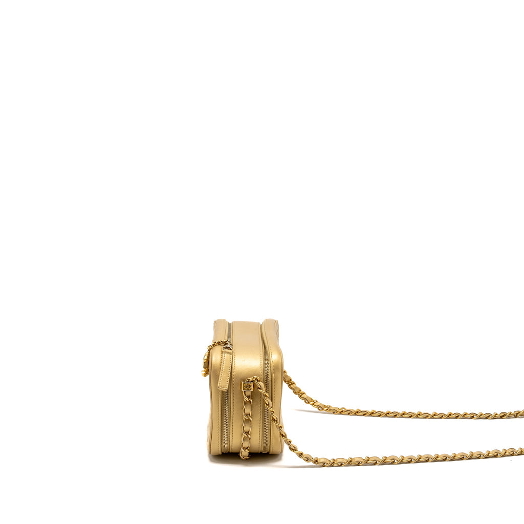 CHANEL COCO BOY CAMERA BAG LAMBSKIN GOLD GHW