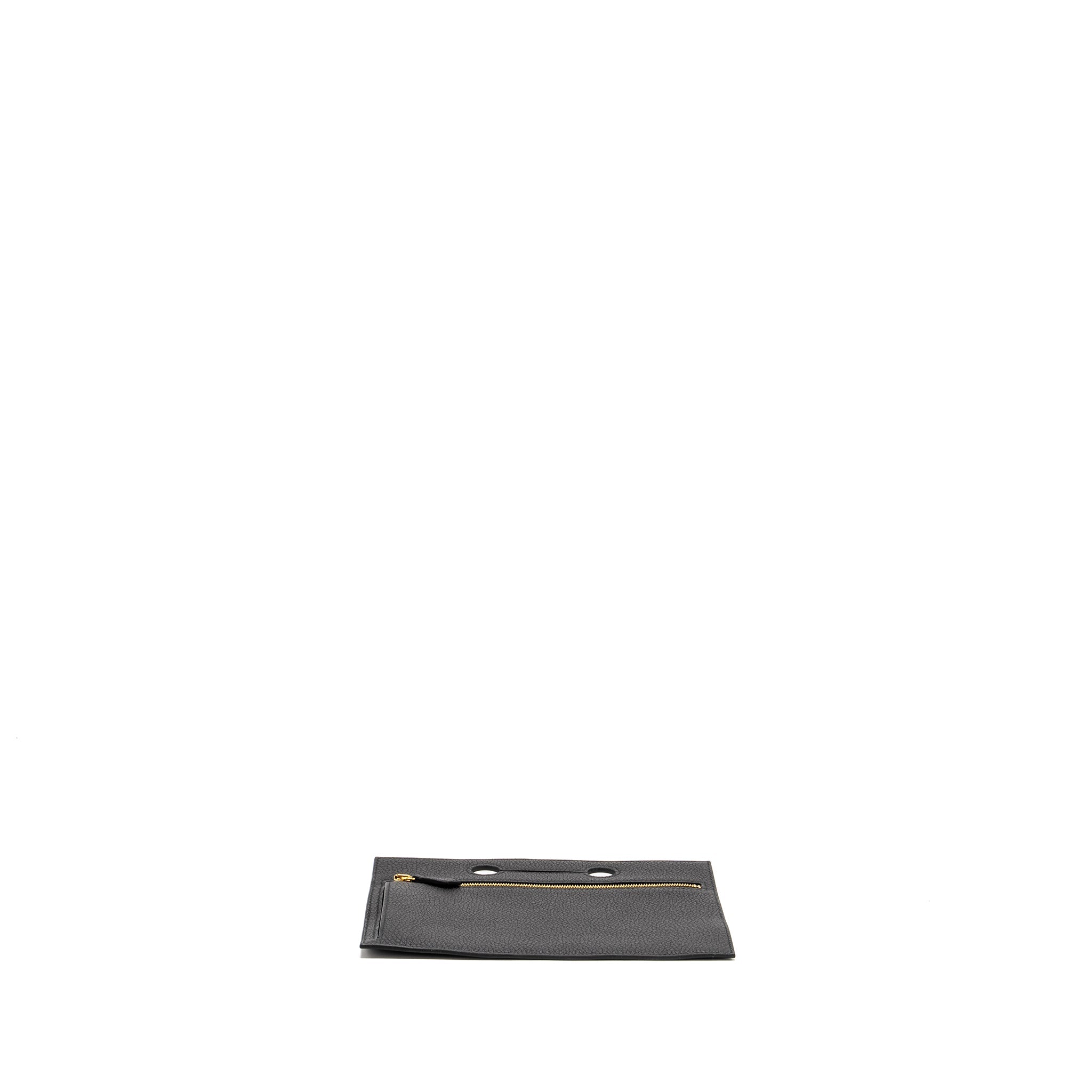 HERMES POCHETTE BACKPOCKET 25 TOGO BLACK GHW