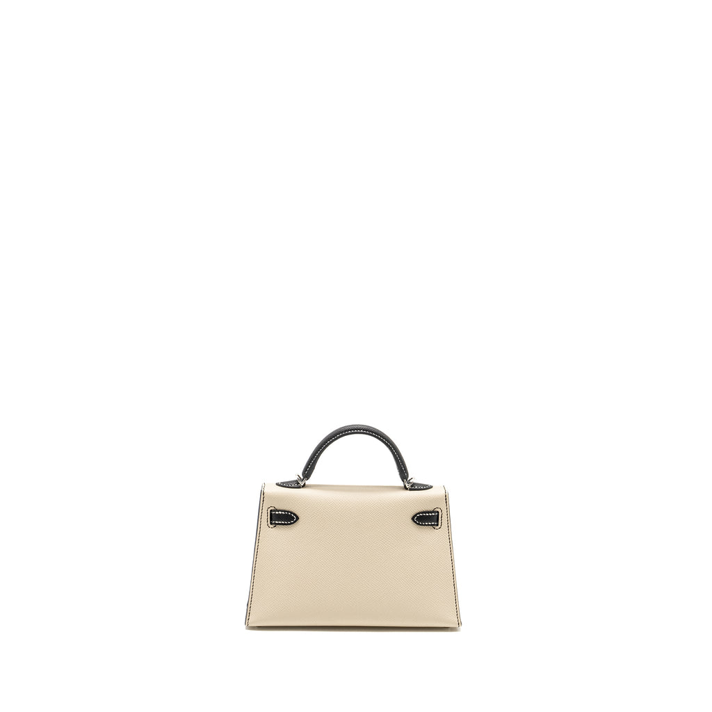 HERMES MINI KELLY II SPECIAL ORDER EPSOM NATA/BLACK SHW