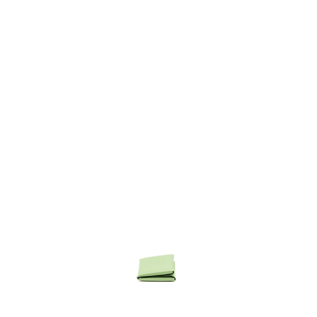 HERMES CALVI CARD HOLDER EPSOM VERT CRIQUET SHW