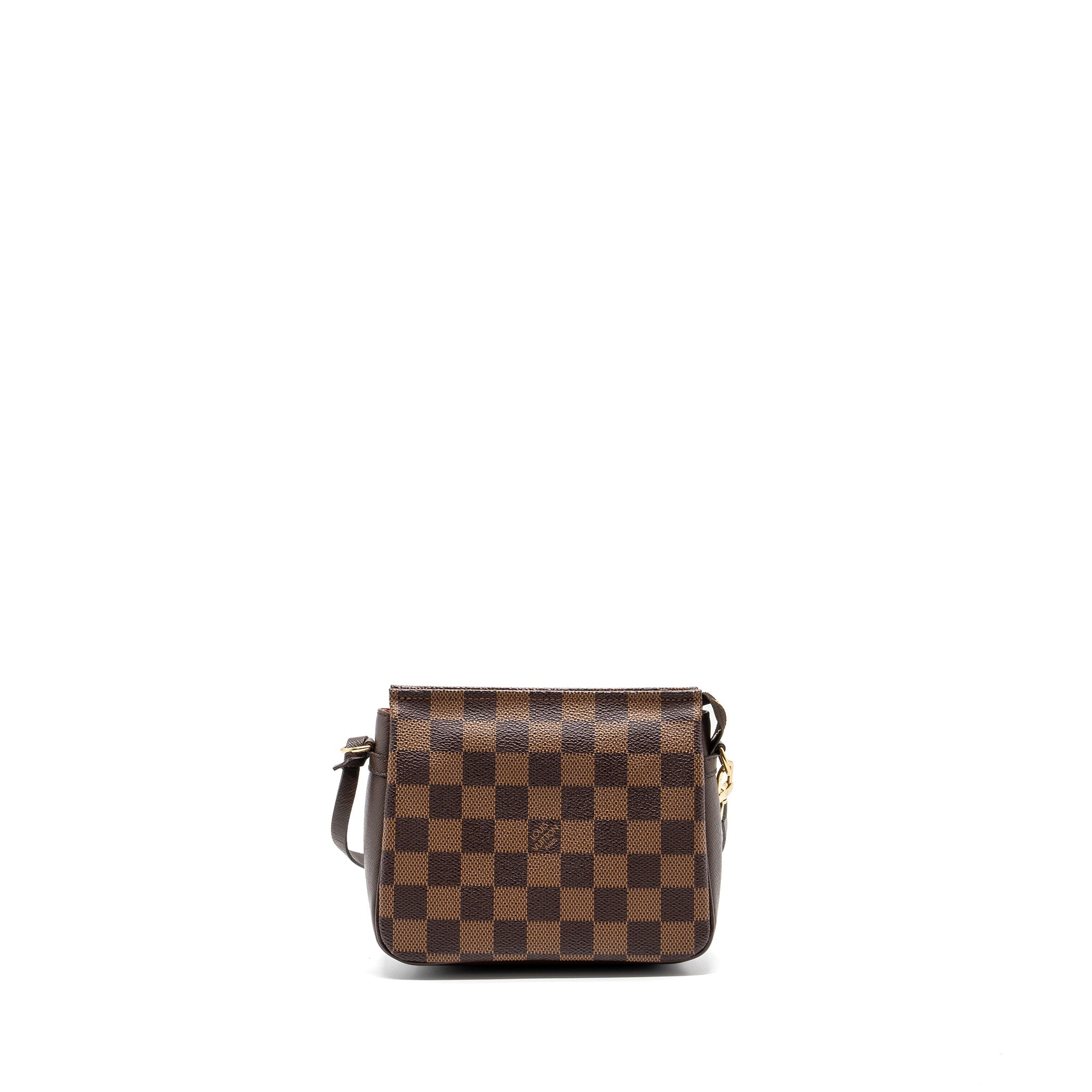 LOUIS VUITTON VINTAGE SQUARE SHOULDER BAG DAMIER EBENE GHW