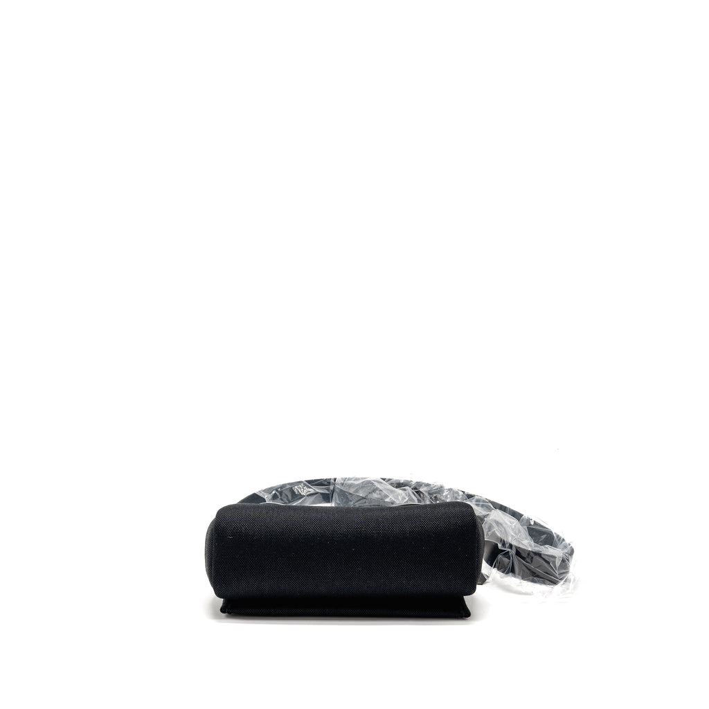 HERMES HERBAG MINI CANVAS/HUNTER BLACK GHW